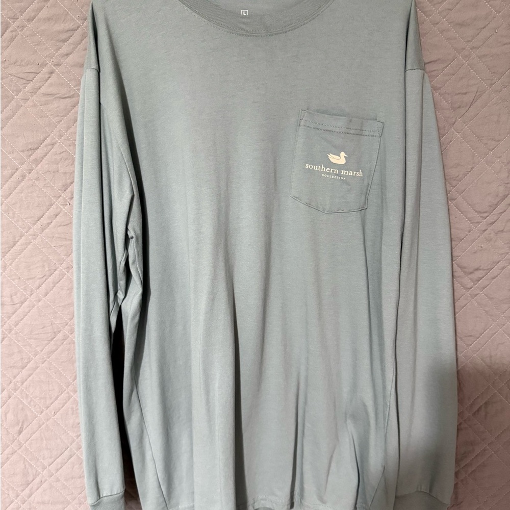 Southern Marsh Men's Light Gray Long Sleeve Tee